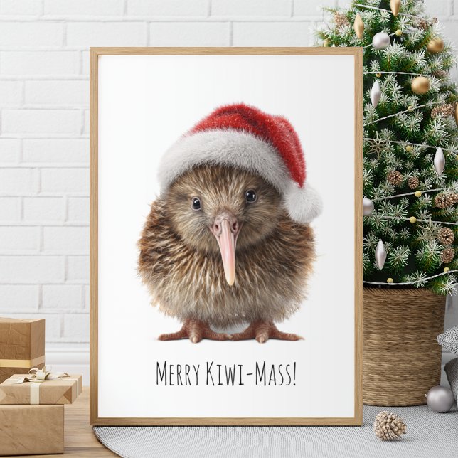 Affiche Joli Kiwi de Noël, coutume (Créateur téléchargé)