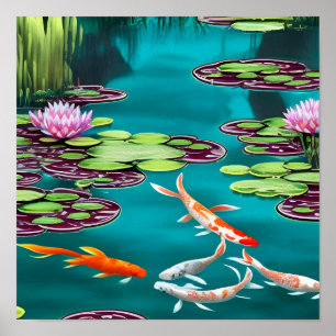 Affiche Joli Koi Pond