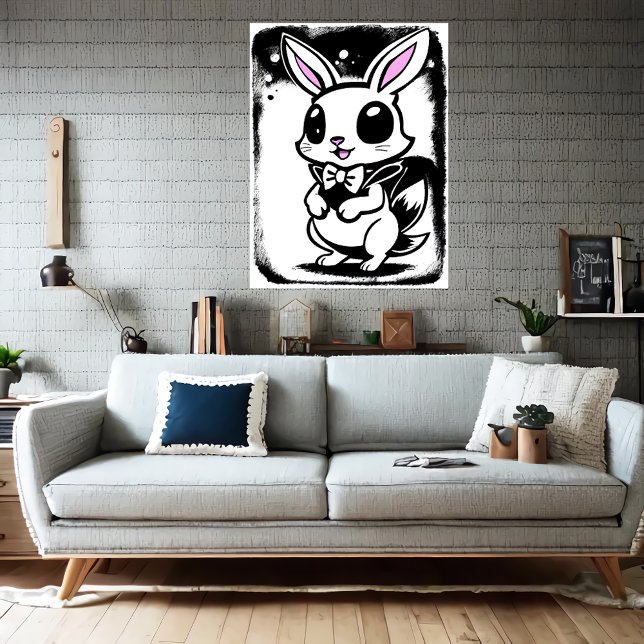 Affiche Joli lapin adorable | Art AI (Créateur téléchargé)