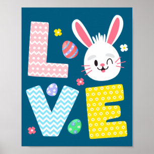 Affiche Joli Lapin de Pâques Femme