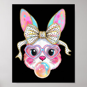 Affiche Joli lapin lapin Face Tie Dye Gles Girl Happy Eas