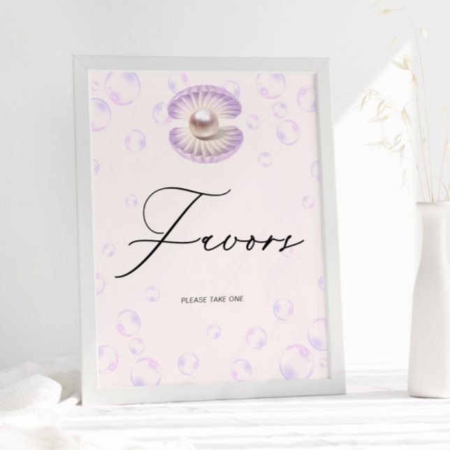 Affiche Joli Little Pearl Favorisera le Baby shower (Créateur téléchargé)