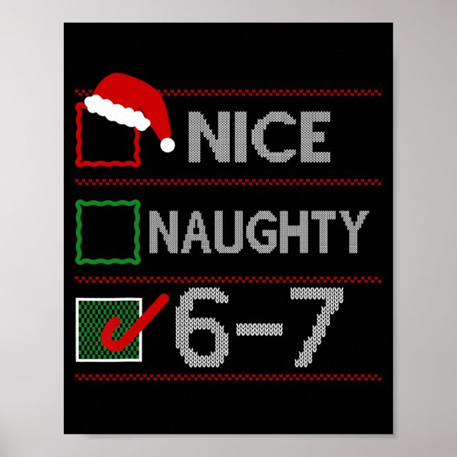 Affiche Joli Mauvais 6 7 Mème 67 Noël Six Sept Sweat (Devant)