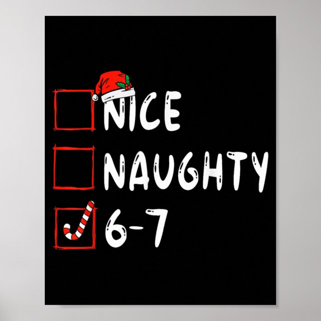 Affiche Joli Mauvais 6 7 Mème 6 7 Noël Six Sept Xmas (Devant)