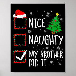 Affiche Joli Mauvais Mon Frère L'a Fait Xmas Famille Homme