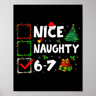 Affiche Joli Méchant 6 7 Mème 6 7 Noël Six Sept Xmas