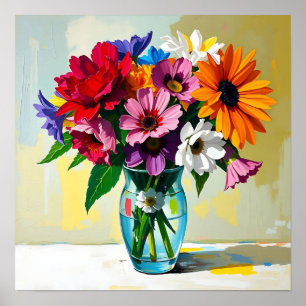 Affiche Joli motif floral