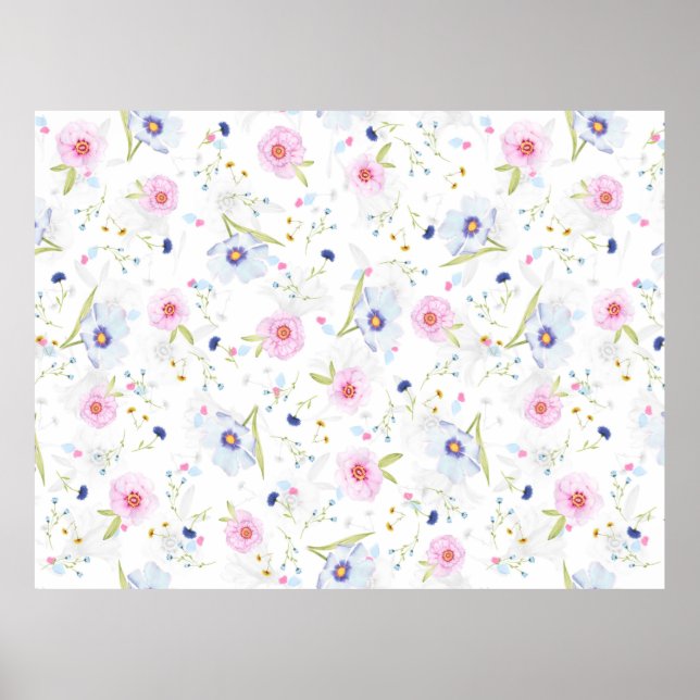 Affiche Joli motif floral (Devant)