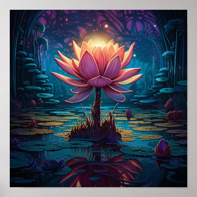 Affiche Joli nénuphar de jardin (Devant)