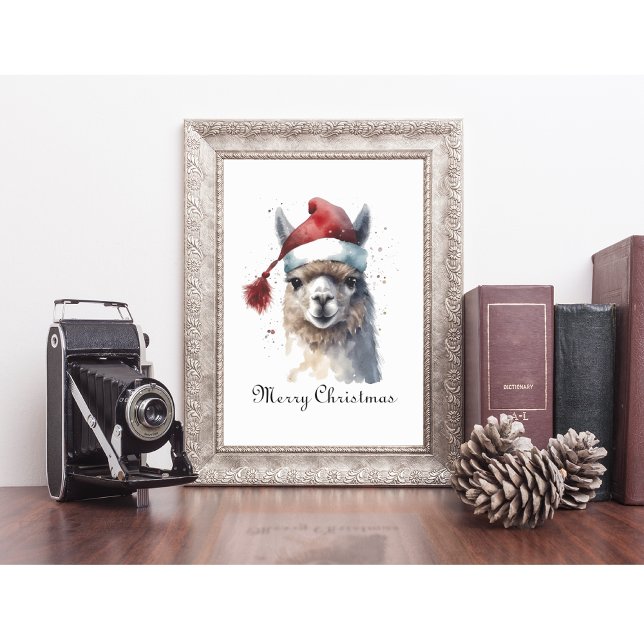 Affiche Joli Noël Alpaca, coutume (Créateur téléchargé)