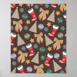 Affiche Joli Noël Brun