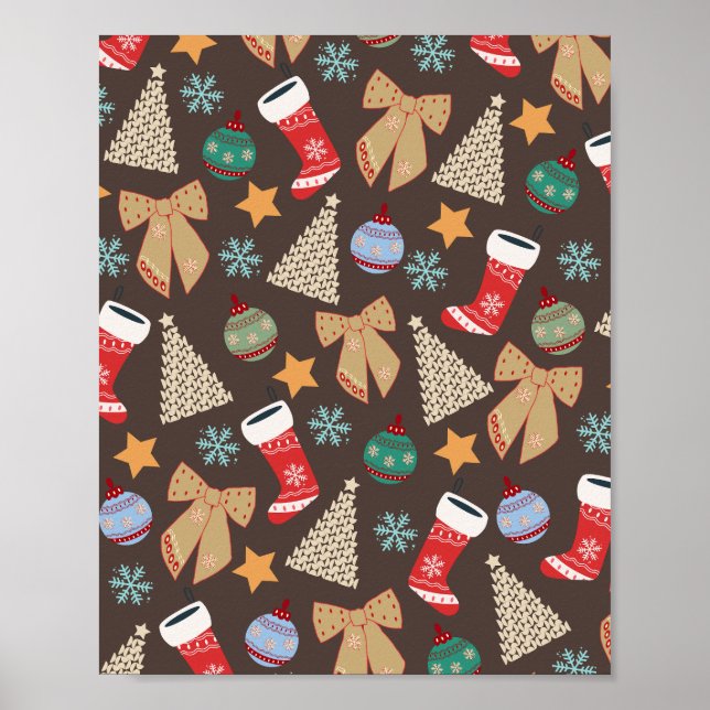 Affiche Joli Noël Brun (Devant)