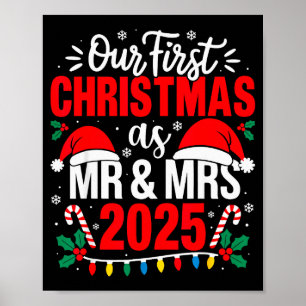 Affiche Joli Notre Premier Noël En Tant Que M. & Mme 2025