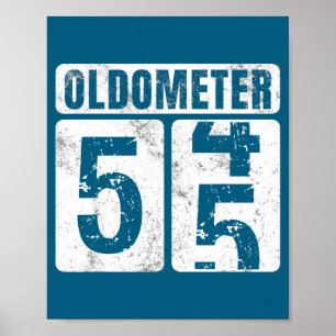 Affiche Joli Oldometer 55 Vintage Drôle 55ème