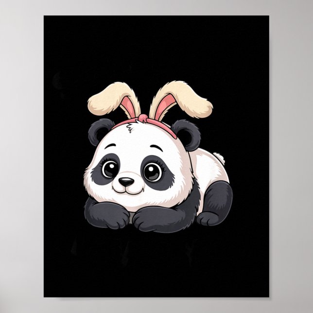 Affiche Joli Panda Lapin Certains Lapin T'aime  (Devant)