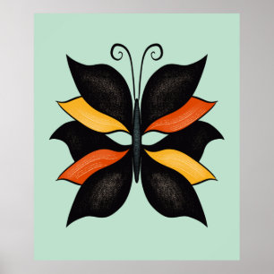 Affiche Joli papillon Art Abstrait
