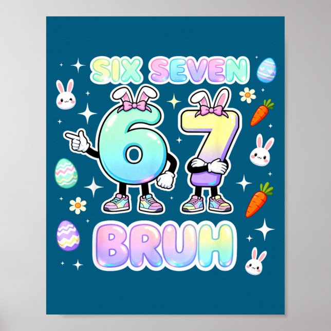Affiche Joli Pâques Six Sept Bruh Lapin (Devant)