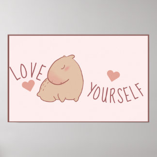 Affiche Joli pastel capybara