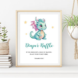 Affiche Joli Petit Bébé Dragon Déchet Raffle