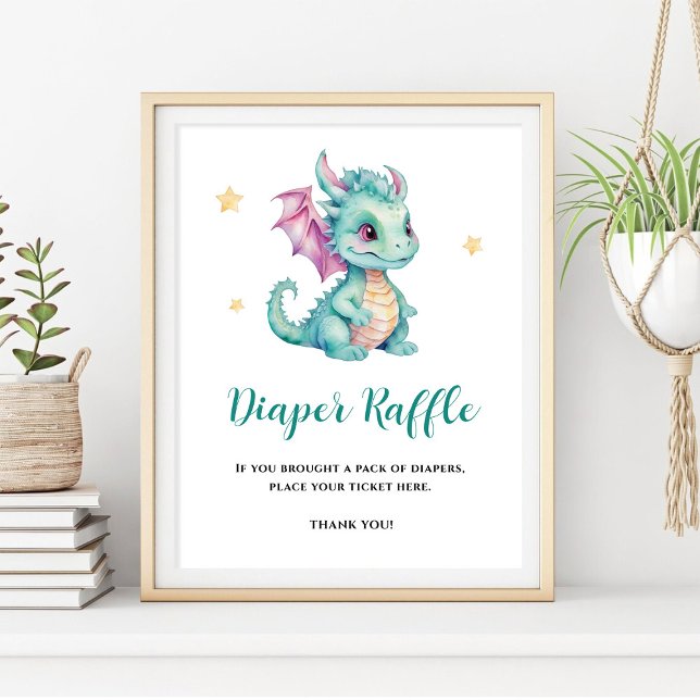Affiche Joli Petit Bébé Dragon Déchet Raffle (Créateur téléchargé)