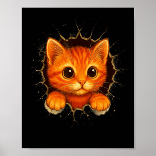 Affiche Joli petit chat orange drôle amateur de chat mugs