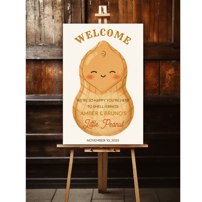Affiche Joli petit panneau de bienvenue cacahuète *Affiche (Créateur téléchargé)