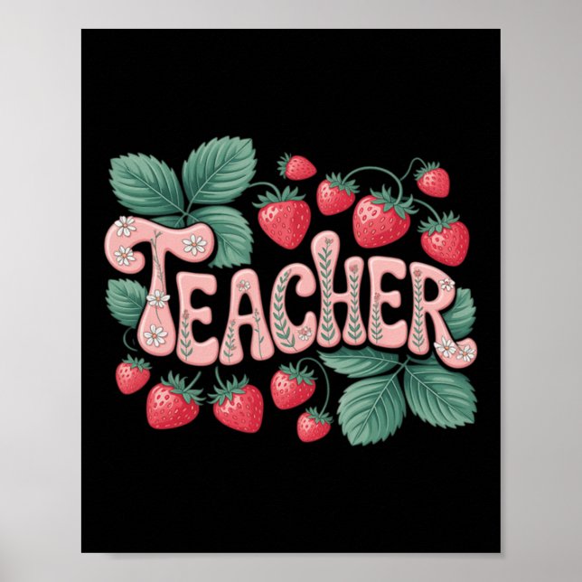 Affiche Joli professeur fraise (Devant)