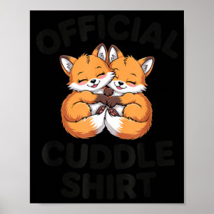 Affiche Joli Renard Câlin Couple C'est Mon Câlin 