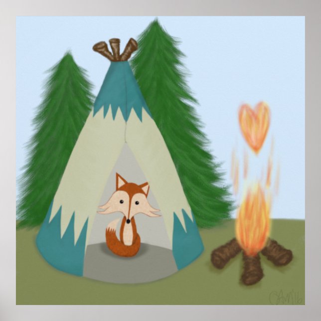 Affiche Joli renard solitaire (Devant)