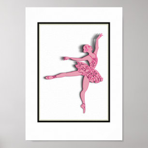 Affiche Joli rose Ballerina Girls Décor Mur Art