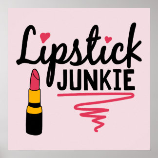 Affiche joli rouge à lèvres artiste maquillage art