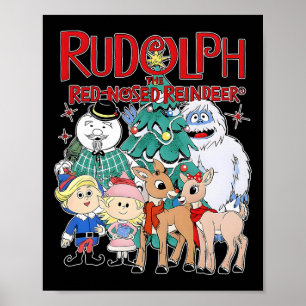 Affiche Joli Rudolph Le Renne au Nez Rouge Spécial Noël