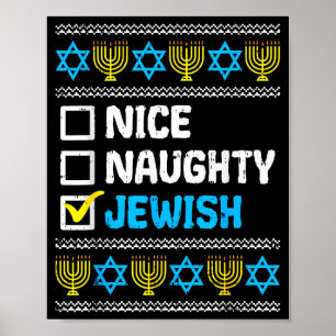 Affiche Joli Sale Juif Moche Sweater Hanukkah Chanukah