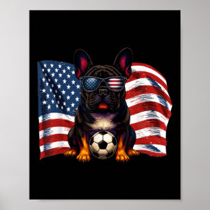 Affiche Joli T-shirt de foot pour bouledogue français avec