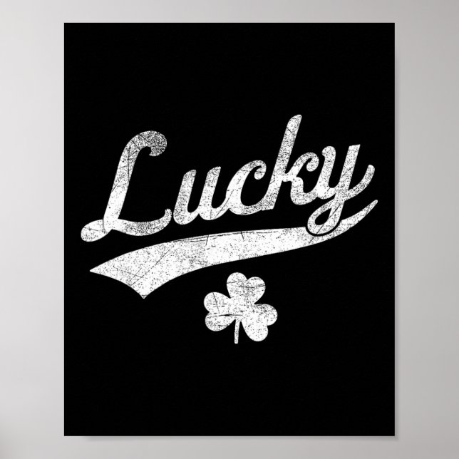 Affiche Joli Trèfle Vert Chanceux St Patrick  (Devant)