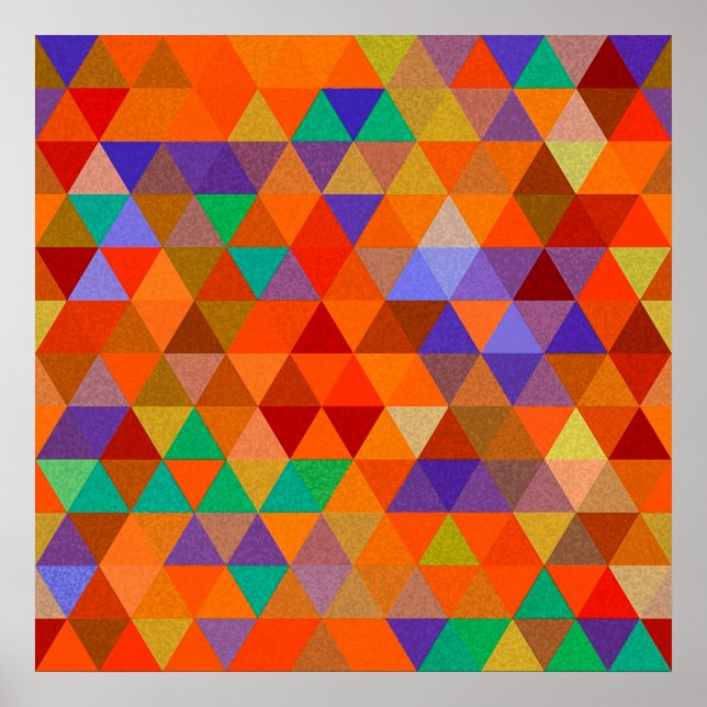 Affiche Joli Triangle grunge motif I + vos idées (Devant)