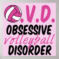 Joli trouble de volleyball obsessionnel Joueur ros