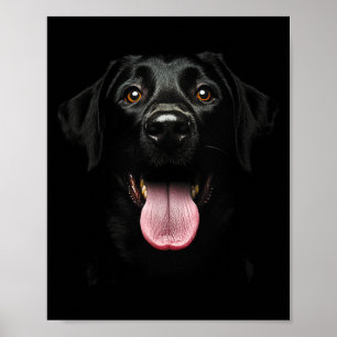 Affiche Joli visage de chiot Labrador Retriever noir Lab