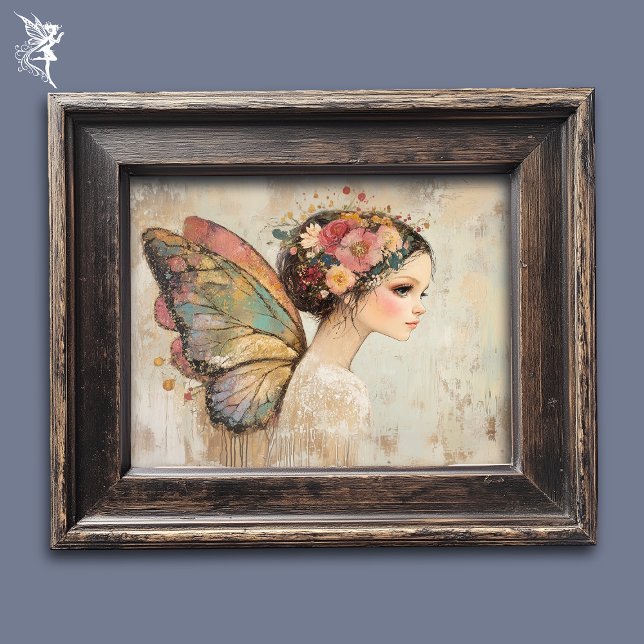 Affiche Jolie Art au Pastel à l'Aquarelle de Papillon Bohè (Créateur téléchargé)