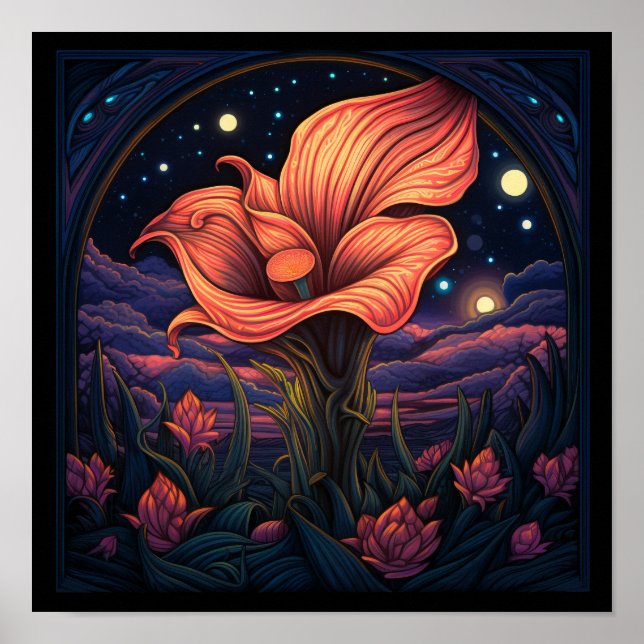 Affiche Jolie Calla Lily Fleur Pour Nature Lover Lily (Devant)