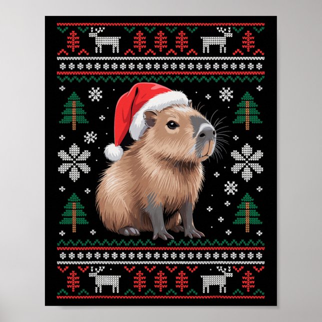 Affiche Jolie Capyra Noël 2 (Devant)