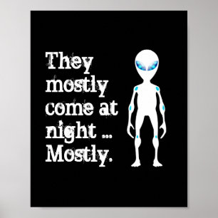 Affiche Jolie citation alien blanche noire