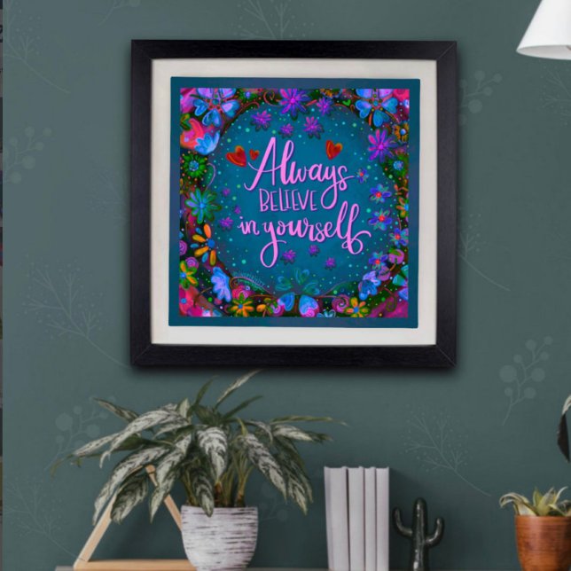 Affiche Jolie citation Croyez en vous-même l'intégrité (Créateur téléchargé)