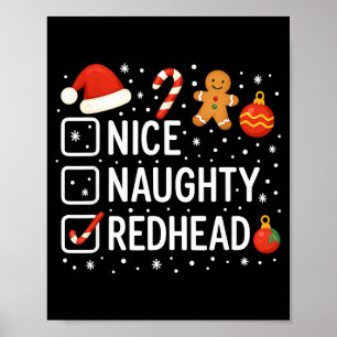 Affiche Jolie citation drôle de Noël rousse coquine