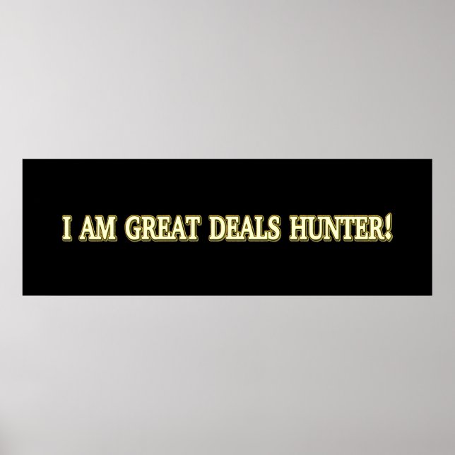 Affiche Jolie conception d'oeuvres d'art "Great Deals Hunt (Devant)