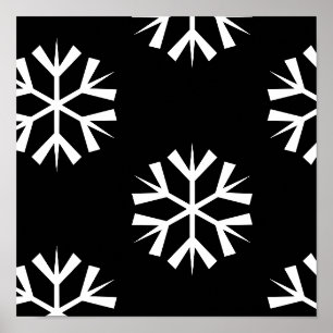 Affiche jolie conception motif SNOWFLAKE