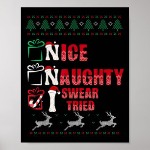 Affiche Jolie Coquine Je Jure J'ai Essayé Liste Xmas Amant