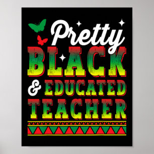 Affiche Jolie enseignante noire et instruite Mois de l'his