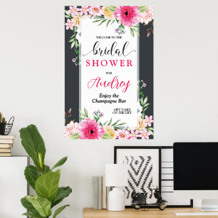 Affiche Jolie et lumineuse douche de mariée florale