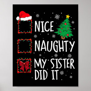 Affiche Jolie Fille Ma Soeur L'A Fait À Noël Hommes De Fam